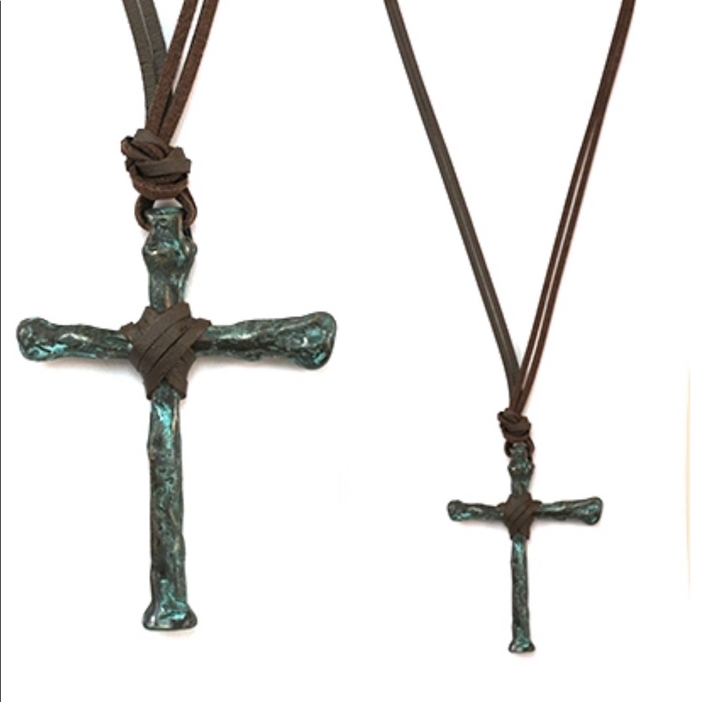 Rustic Cross Necklace